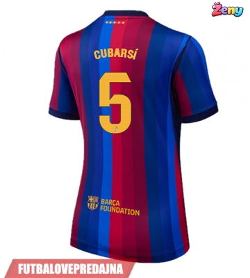 Lacne Ženy Futbalové dres Barcelona Pau Cubarsi #5 2026-27 Krátky Rukáv - Domáci